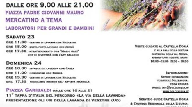 A Dolceacqua un weekend di lavanda ed eventi - Riviera24