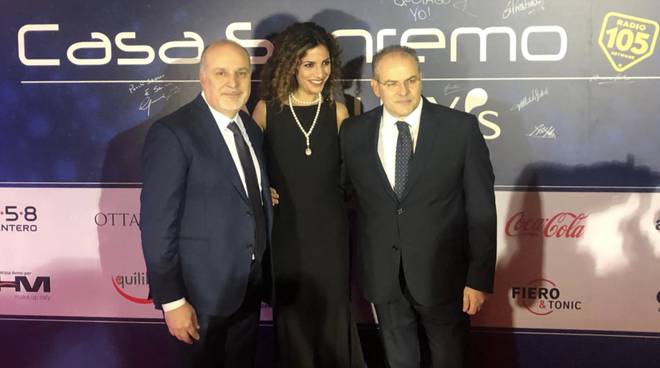 Risultati immagini per Sanremo: Michele Affidato al taglio del nastro del salotto del Festival
