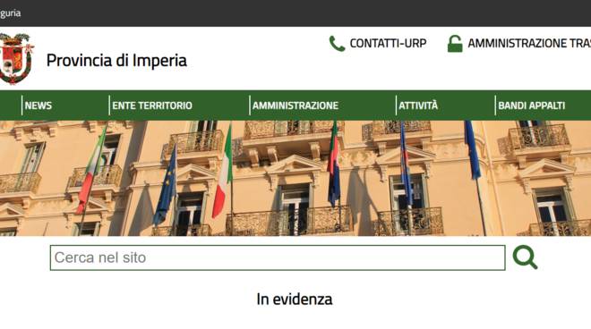 Il portale della Provincia di Imperia cambia volto: nuova veste grafica per il sito istituzionale