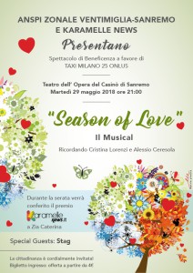 Countdown per il musical benefico Seasons of Love a Zia Caterina il Premio Bontà Karamellenews.it 1