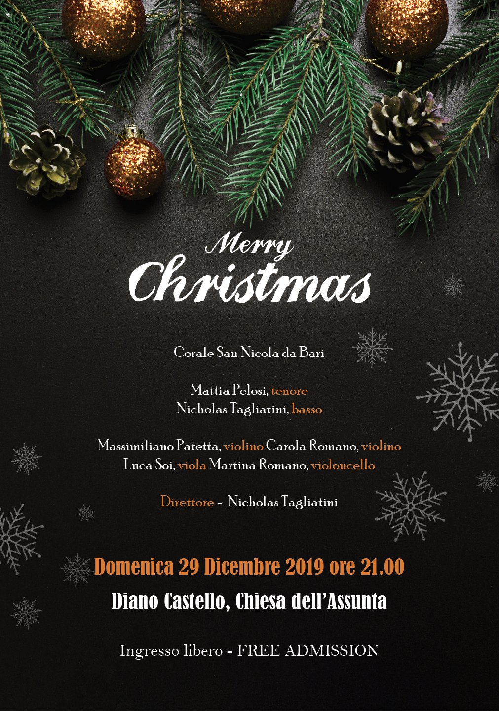 Immagini Natale 1800.Merry Christmas A Diano Castello Va In Scena Il Classico Concerto Di Natale Riviera24