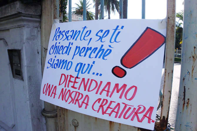 Protesta San Martino Sanremo Villa Mercede