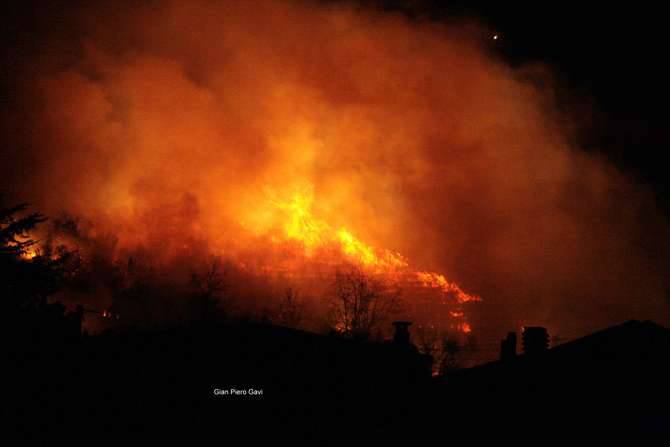 incendio boschivo notturna generica