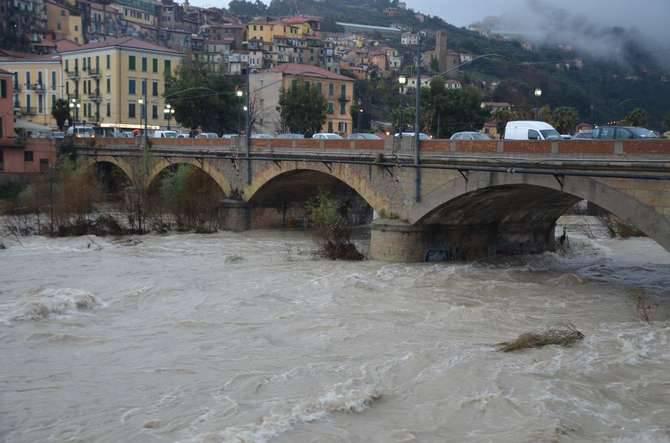 Maltempo Ventimiglia foce Roja