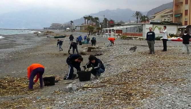 pulizia spiaggia vallecrosia