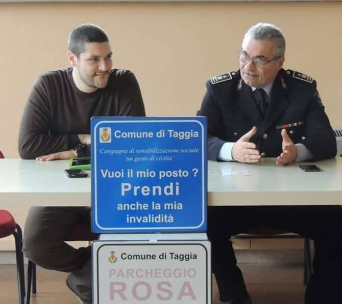 	presentazione parcheggi rosa taggia - un gesto di civiltà