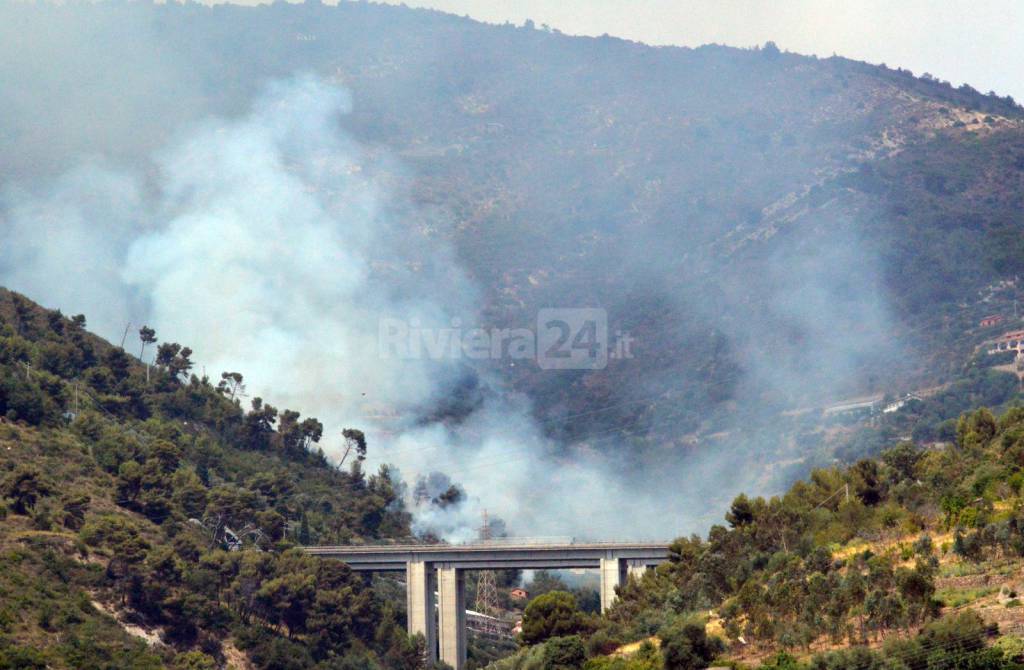 incendio boschivo tasciaire sanremo forestale elicottero 115