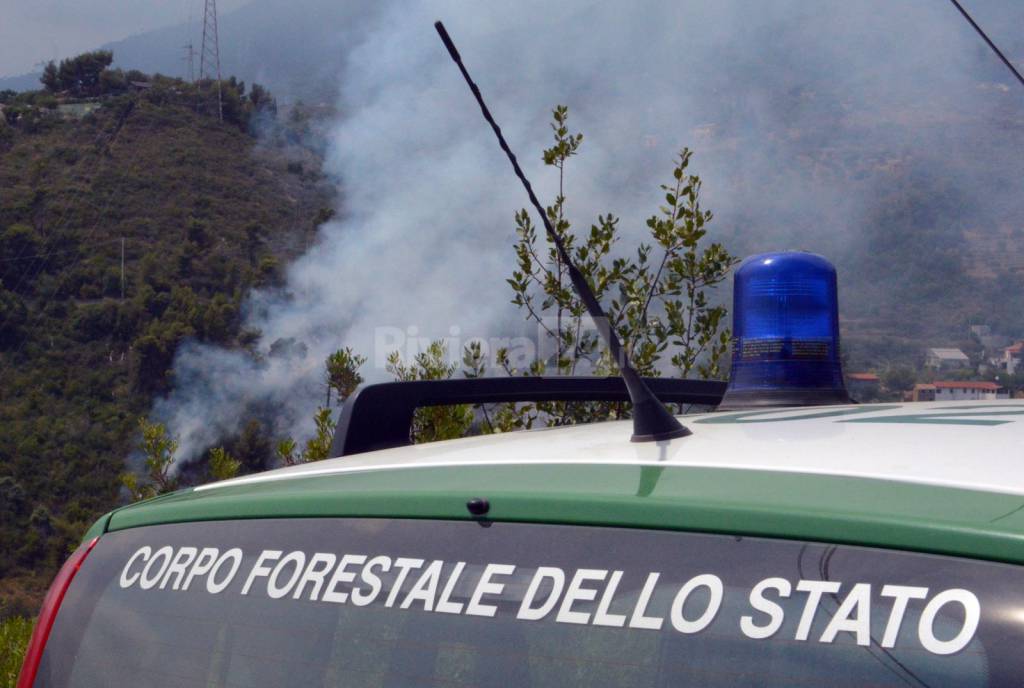 incendio boschivo tasciaire sanremo forestale elicottero 115