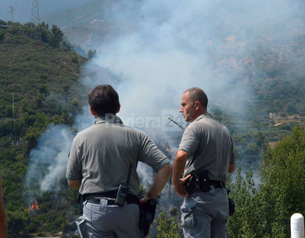 incendio boschivo tasciaire sanremo forestale elicottero 115