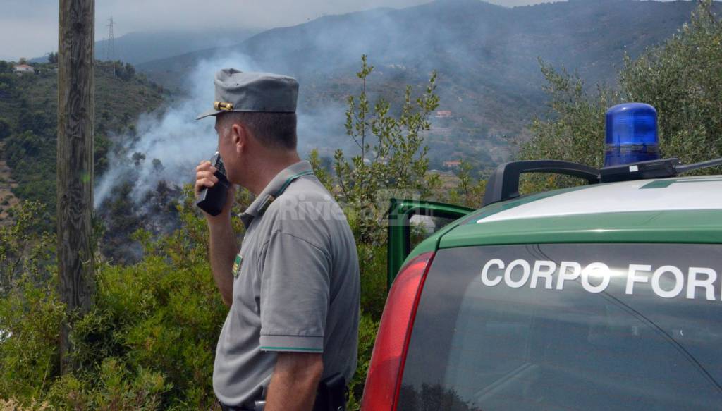 incendio boschivo tasciaire sanremo forestale elicottero 115