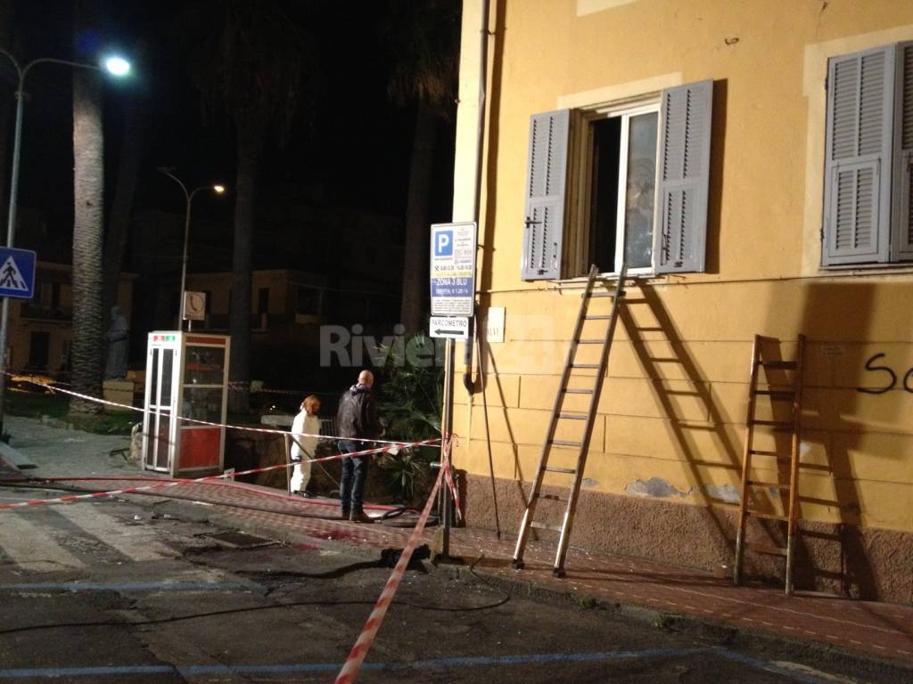 Attentato sala scommesse piazza Calvi Imperia