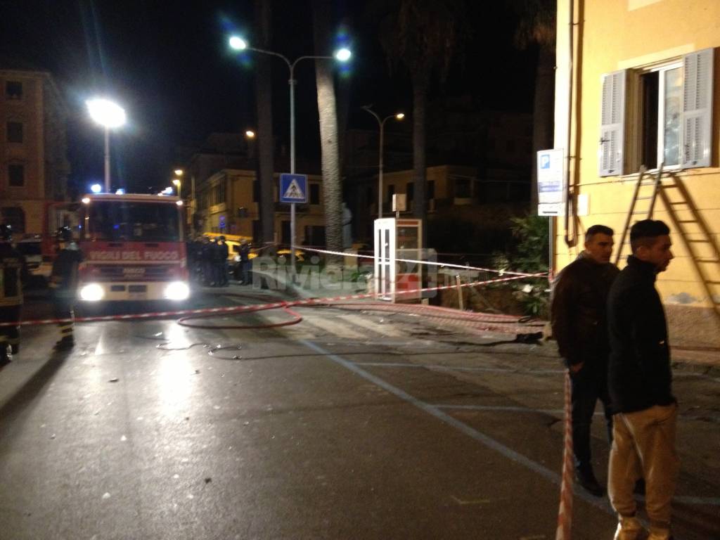 Attentato sala scommesse piazza Calvi Imperia