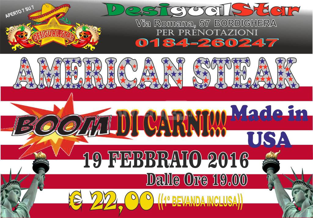A Tavola Nel Mondo: Evento 19 febbraio 2016 "American-SteaK"