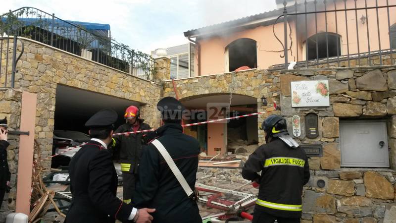 Sanremo, esplosa villetta al Solaro