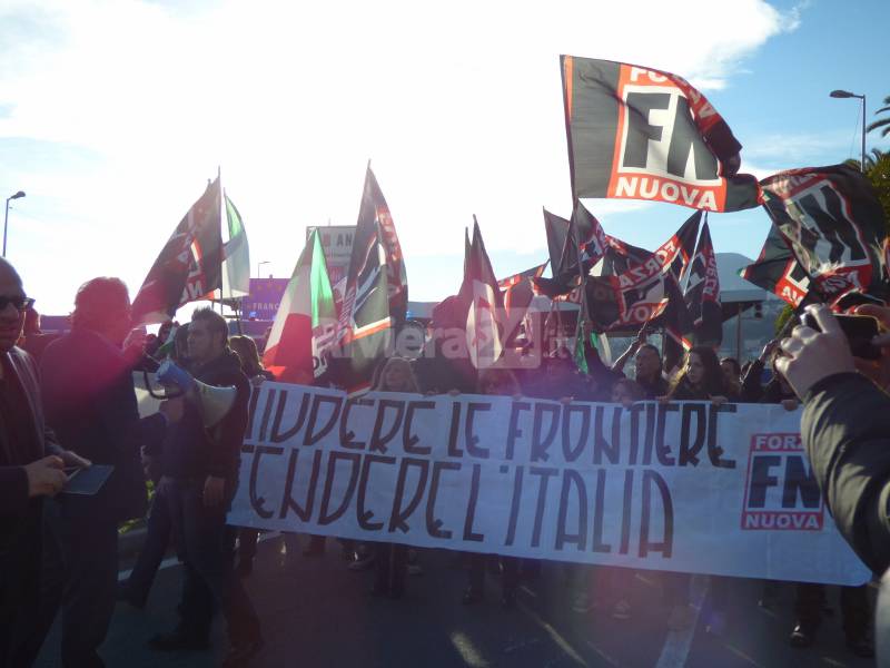 Ventimiglia, manifestazione Forza Nuova