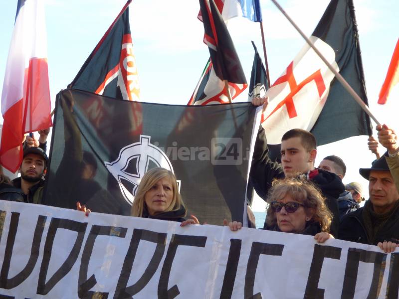 Ventimiglia, manifestazione Forza Nuova