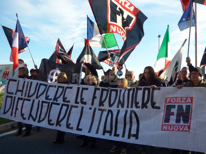 Ventimiglia, manifestazione Forza Nuova