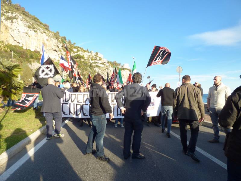 Ventimiglia, manifestazione Forza Nuova