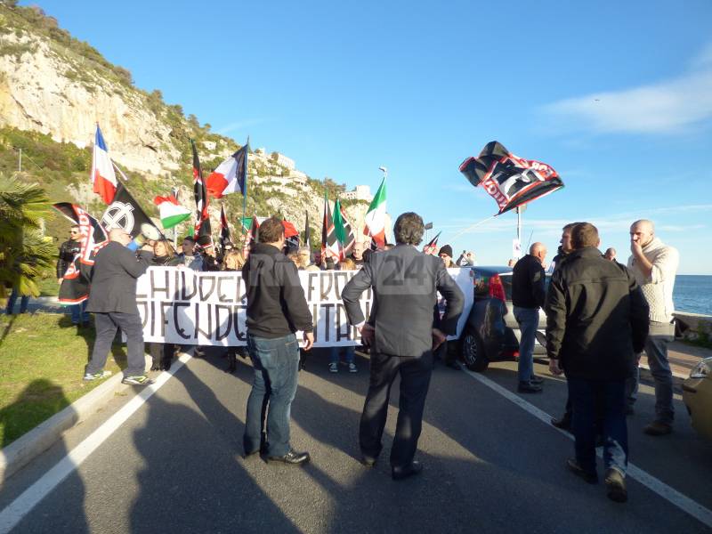 Ventimiglia, manifestazione Forza Nuova