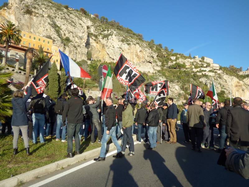 Ventimiglia, manifestazione Forza Nuova