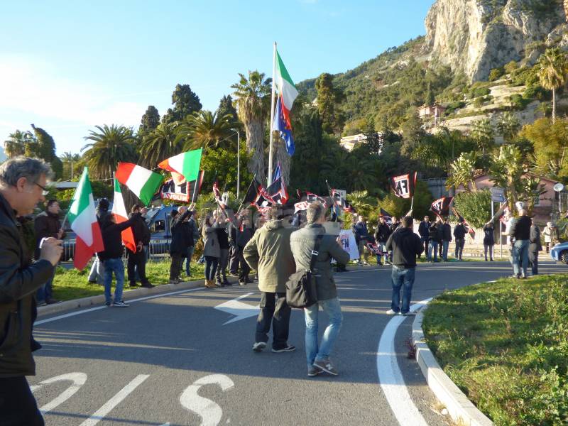 Ventimiglia, manifestazione Forza Nuova