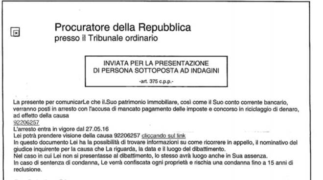 Attenzione alle email fasulle della procura, la trappola arriva anche in Riviera