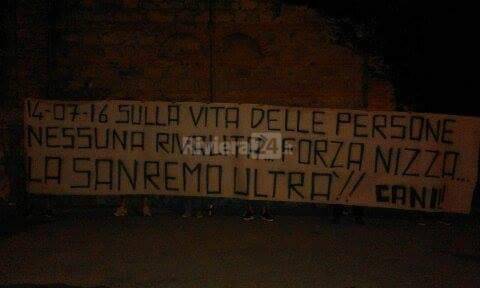 striscione per nizza ultras