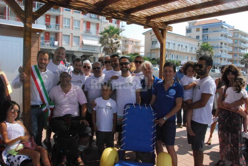 Ventimiglia inaugurazione spiaggia disabili