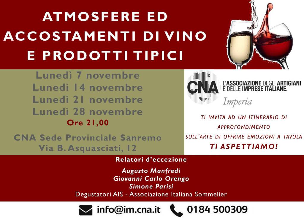 riviera24 - “Atmosfere ed accostamenti di vino e prodotti tipici” a Sanremo