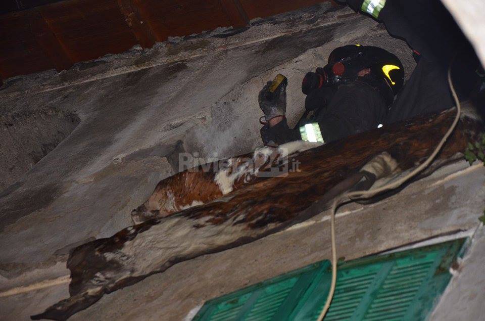 esplode bombona in casa a pigna