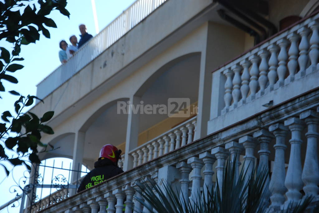 Soccorsi in via Sant'Anna a Ventimiglia