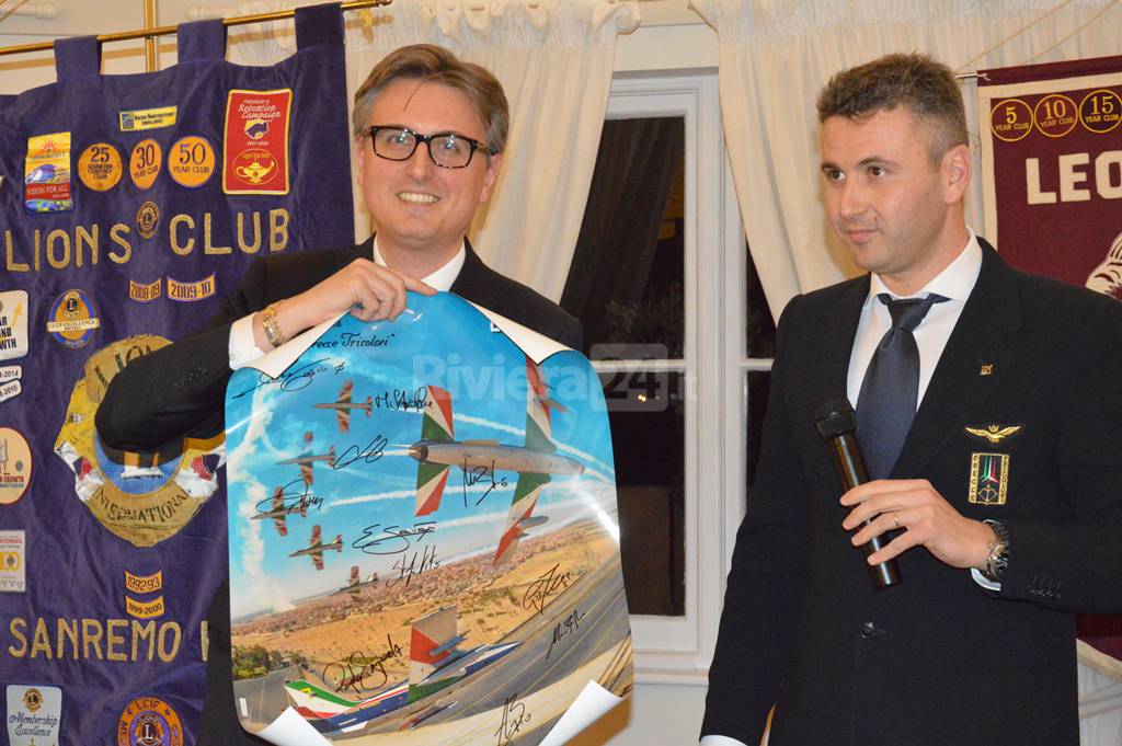 Il Lions Club Sanremo Host Incontra Il Solista Delle Frecce Tricolori Filippo Barbero Riviera24