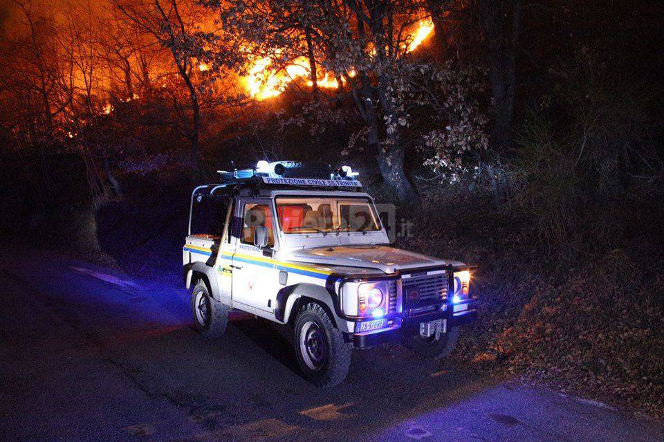 Incendio boschivo Cervo