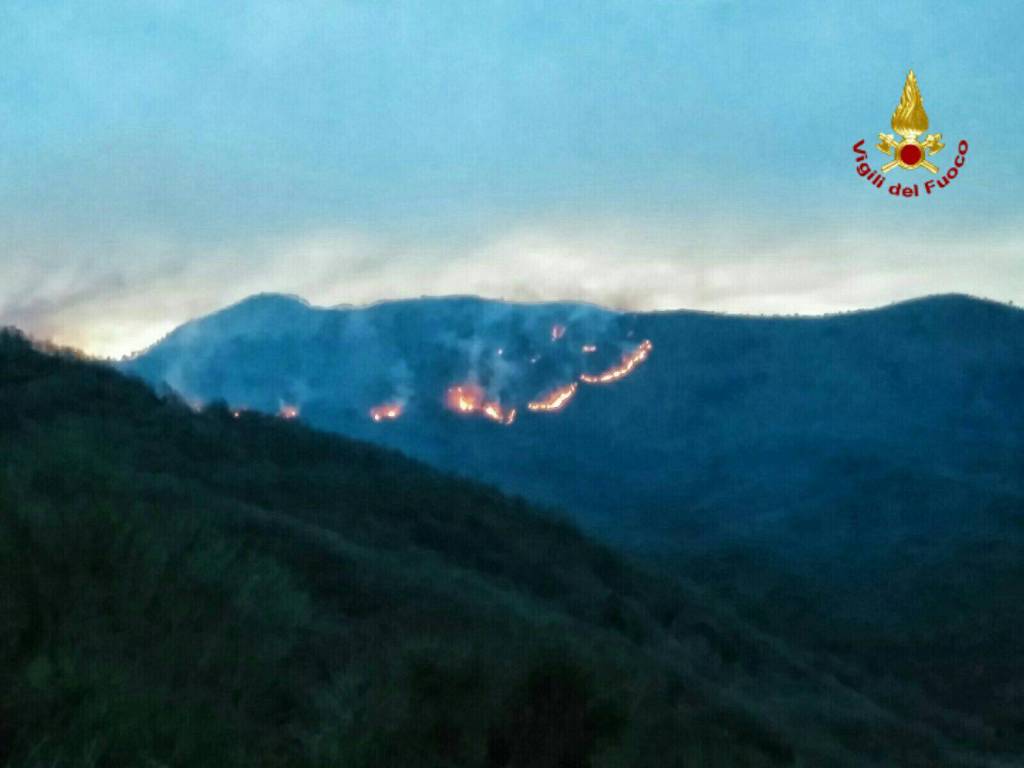 riviera24 - Foto incendio di vigili del fuoco