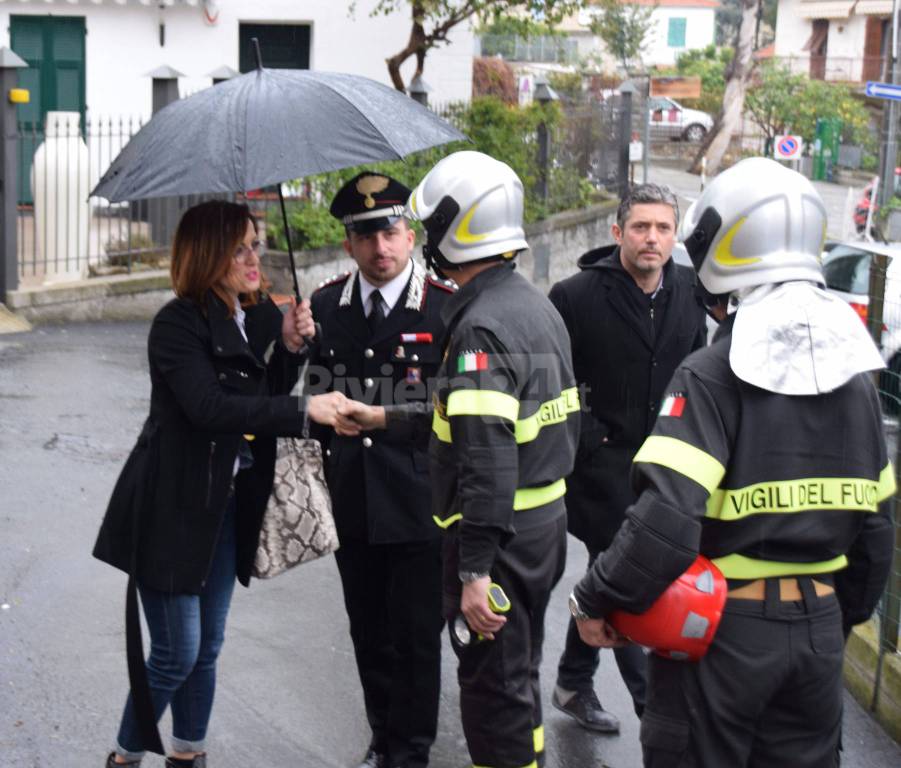 riviera24 - incendio mongioie sopralluogo barbara bresci vigili del fuoco