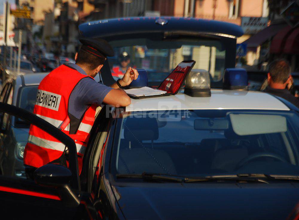 Dispositivi di sicurezza carabinieri Ventimiglia e Bordighera