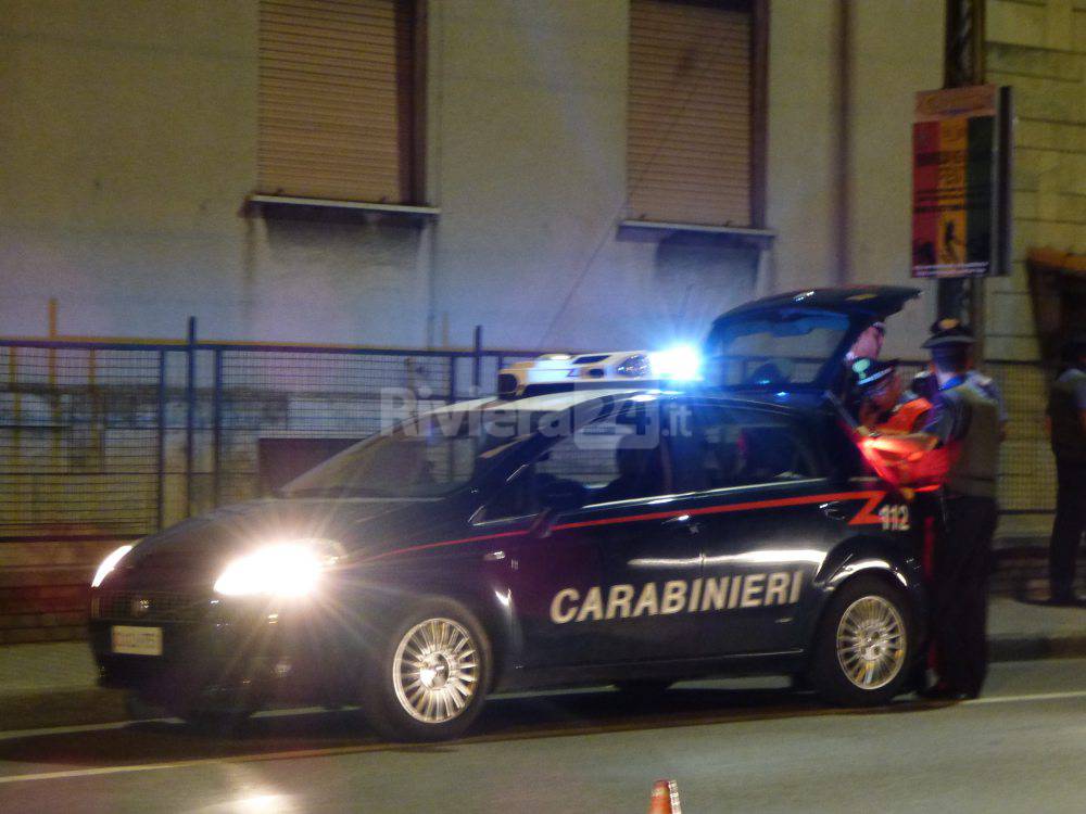 dispositivi di sicurezza dei carabinieri Ventimiglia e Bordighera