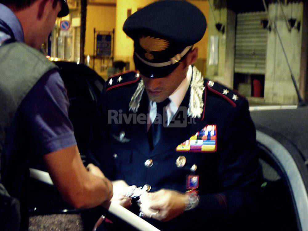 dispositivi di sicurezza dei carabinieri Ventimiglia e Bordighera