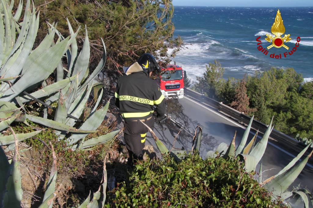 riviera24 - Incendio boschivo a San Lorenzo al Mare