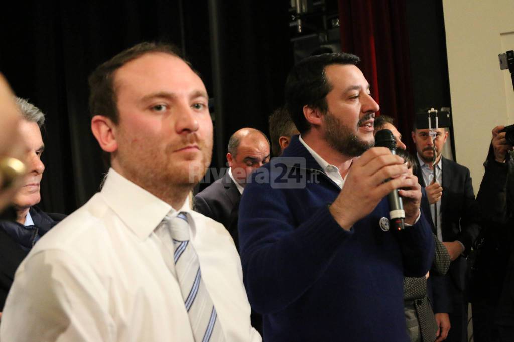Riviera24-Matteo Salvini a Ventimiglia per lanciare la candidatura di Di Muro