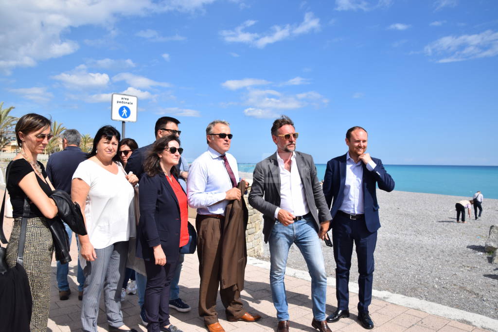 Assessore regionale Benveduti a Bordighera per sopralluogo ciclabile