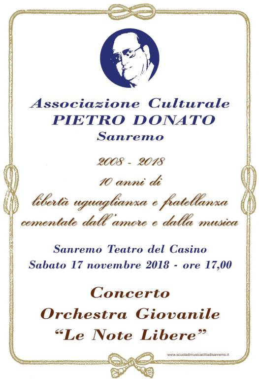 10° Anniversario Associazione  Pietro Donato di Sanremo