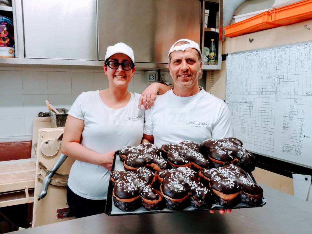 Colomba di Pasqua, Daniela e Andrea de La casa del dolce