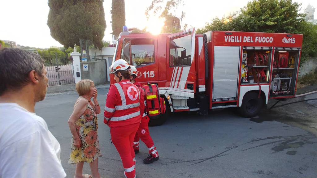 Incendio al Solaro di Sanremo 