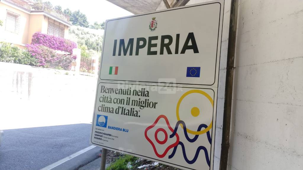 imperia nuovi cartelli di ingresso in città