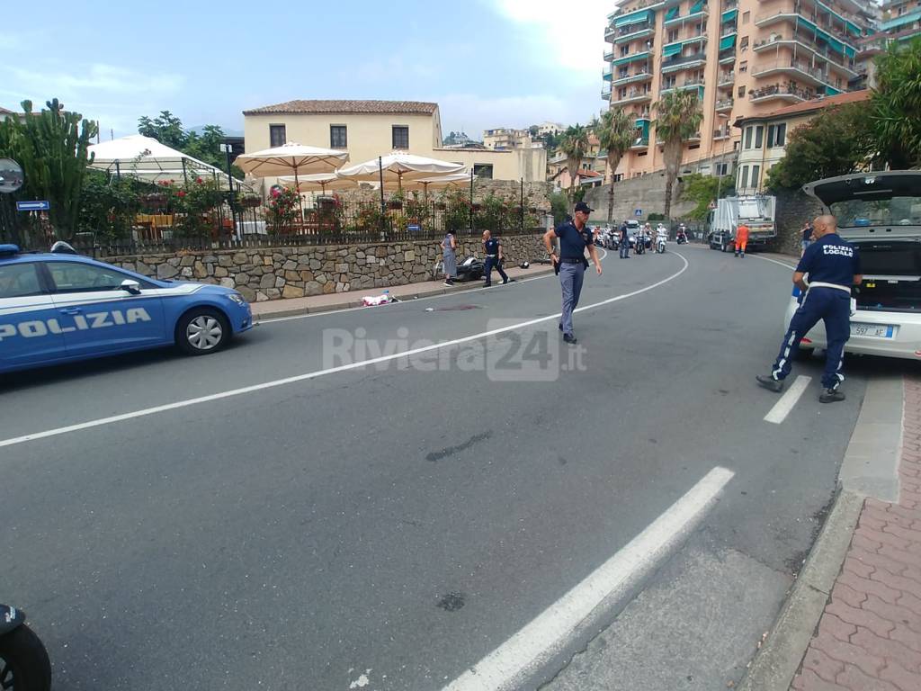 Camion contro scooter Sanremo