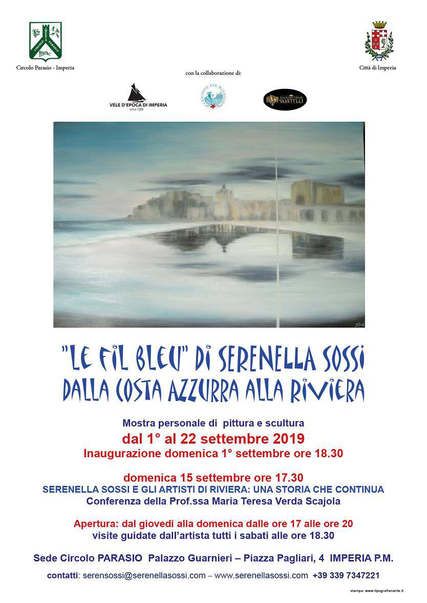 \"LE FIL BLEU\" di SERENELLA SOSSI dalla COSTA AZZURRA alla RIVIERA\"