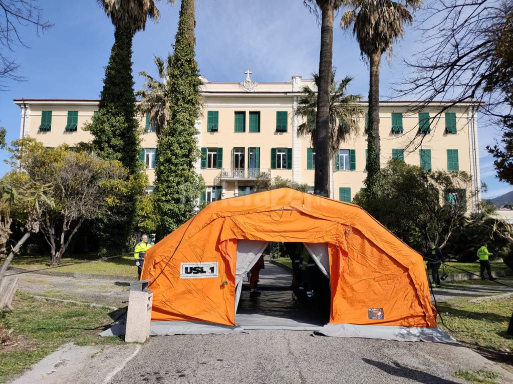 tenda triage Bordighera