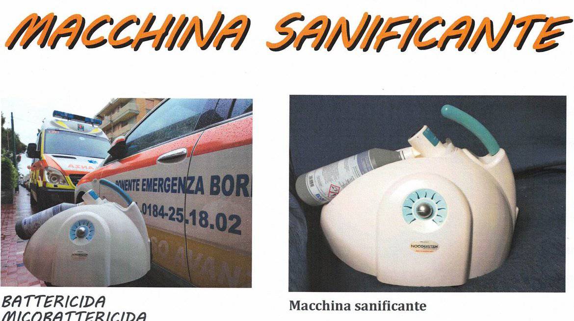 macchina sanificante ponente emergenza