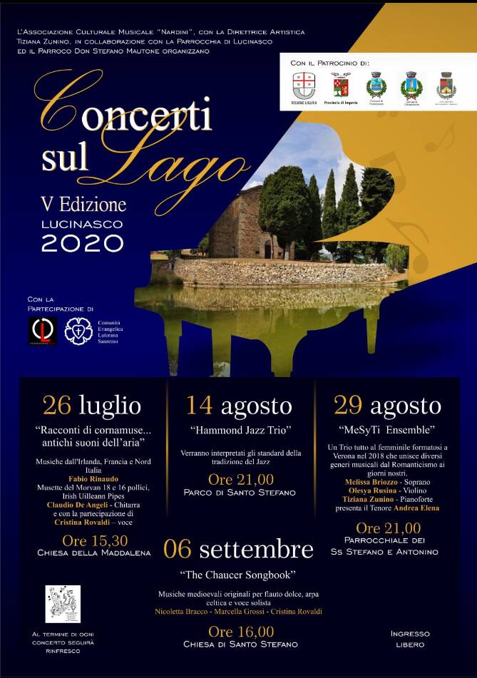 Lucinasco, concerti sul lago alla chiesa della Maddalena